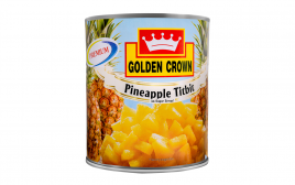 Golden Crown Pineapple Titbit In Sugar Syrup  Tin  3.1 kilogram